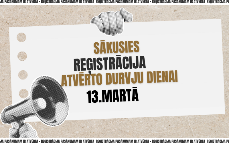 Reģistrācija atvērto durvju dienai